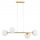 Pendelleuchte Glas Metall Gold 4-flammig E27 L:75 cm