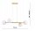 Pendelleuchte Glas Metall Gold 4-flammig E27 L:75 cm