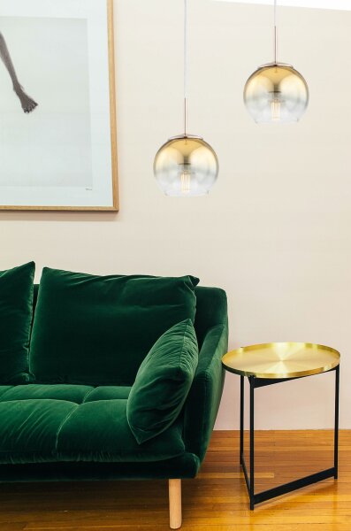 Wandlampe mit Arm Glas Metall Gold E27 B:22 cm Modern