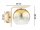 Wandlampe mit Arm Glas Metall Gold E27 B:22 cm Modern