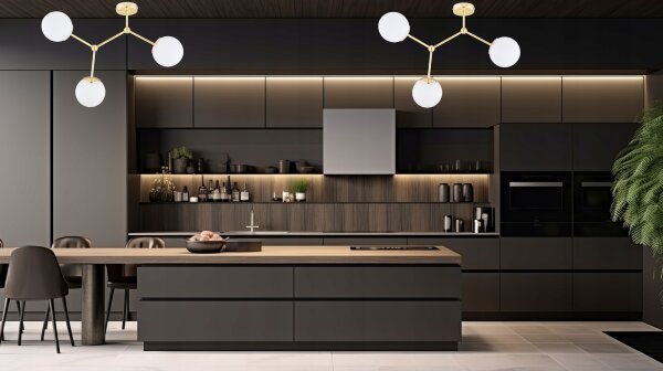 Deckenleuchte 3-flammig Glas Gold E27 60 cm Modern