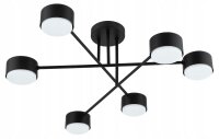 Deckenlampe 6-flammig Schwarz GX53 B:65 cm Modern