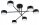 Deckenlampe 6-flammig Schwarz GX53 B:65 cm Modern