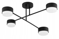 Deckenleuchte 4-flammig Schwarz GX53 B:65 cm Modern