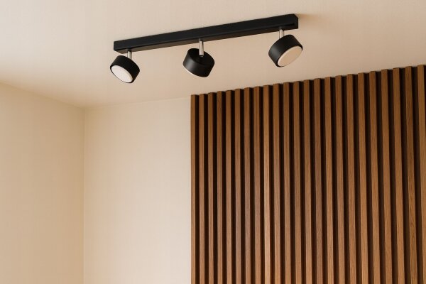 Deckenspot verstellbar Schwarz 3-flammig GX53 L:60 cm