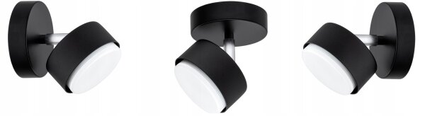 Deckenspot verstellbar Schwarz Metall GX53 B:10 cm