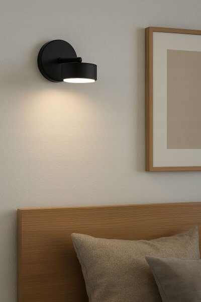Wandleuchte Metall Schwarz GX53 T:15 cm Modern wohnlich