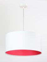 Lampe &agrave; suspendre blanche R&eacute;tro ronde Tissu...
