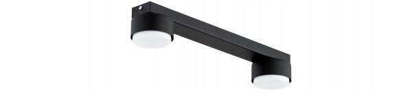 Deckenleuchte 2-flammig Schwarz GX53 L:40 cm Modern