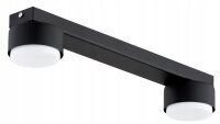 Deckenleuchte 2-flammig Schwarz GX53 L:40 cm Modern