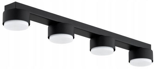 Deckenleuchte Schwarz 4-flammig GX53 L:60 cm Modern