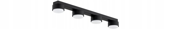 Deckenleuchte Schwarz 4-flammig GX53 L:60 cm Modern