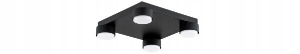 Deckenleuchte 4-flammig Schwarz GX53 B:30 cm Modern