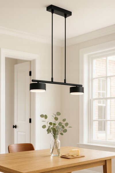 Pendelleuchte 2-flammig Schwarz GX53 L:40 cm Modern