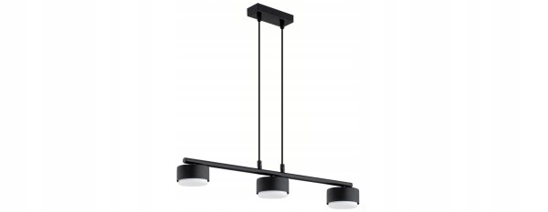 Hängelampe 3-flammig Schwarz Metall GX53 L:60 cm Modern