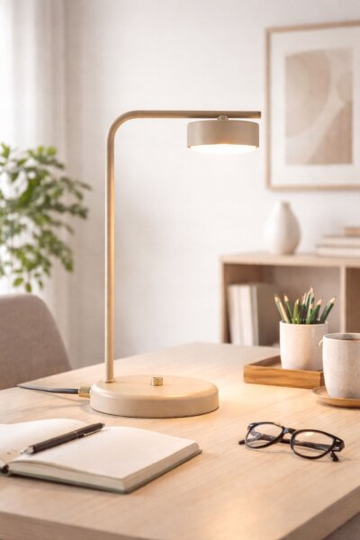 Tischleuchte Beige Metall GX53 38 cm Modern wohnlich