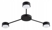 Deckenleuchte 3-flammig Schwarz GX53 B:50 cm Modern