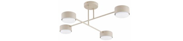 Deckenleuchte 4-flammig Ecru GX53 B:60 cm blendarm