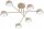 Deckenlampe 6-flammig Metall Ecru GX53 B:60 cm blendarm