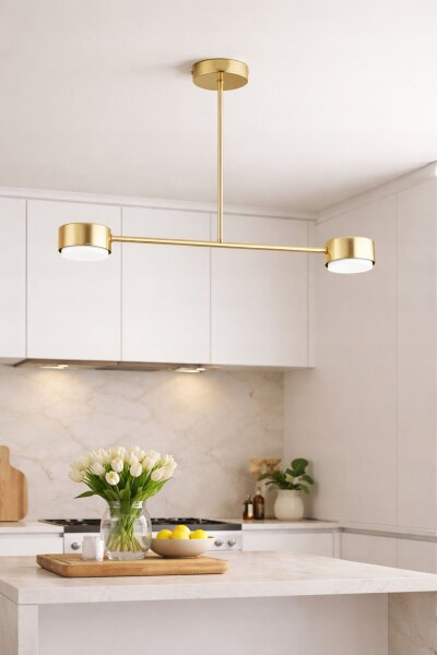 Deckenleuchte 2-flammig Gold Metall GX53 B:65 cm Modern
