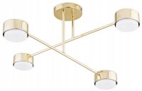 Deckenleuchte 4-flammig Metall Gold GX53 B:65 cm Modern