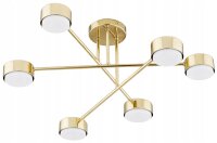 Deckenleuchte 6-flammig Metall Gold GX53 B:65 cm Modern