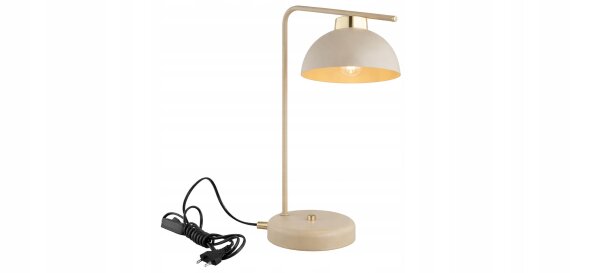 Tischleuchte Gold Beige E27 H:38 cm Modern dekorativ
