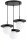 Pendelleuchte 3-flammig Glas Metall Schwarz E27 B:50 cm