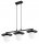 Pendelleuchte Glas Metall Schwarz 3-flammig E27 L:75 cm