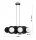 Pendelleuchte 6-flammig Metall Glas Schwarz E27 L:75 cm