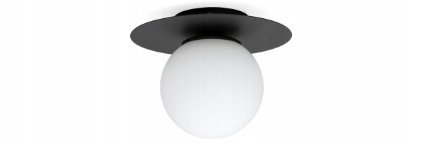 Deckenlampe Glas Schwarz Weiß E27 B:75 cm wohnlich
