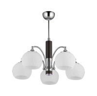 Plafonnier NABO Chrome Marron Blanc Ø58cm Lampe