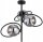 Deckenlampe Rauchglas Schwarz blendarm E27 B:40 cm edel