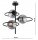 Deckenlampe Rauchglas Schwarz blendarm E27 B:40 cm edel