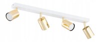 Deckenspot verstellbar Weiß Gold 4-flammig GU10...