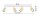 Deckenspot verstellbar Weiß Gold 4-flammig GU10 L:60 cm
