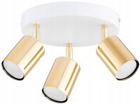 Deckenspot flexibel Weiß Gold GU10 Ø20 cm...
