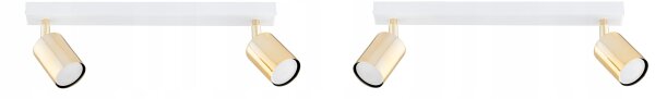 Deckenspot schwenkbar Weiß Gold GU10 40 cm Modern