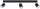 Deckenspot verstellbar Schwarz 3-flammig GU10 L:60 cm