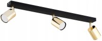Deckenspot schwenkbar Metall Schwarz Gold GU10 L:60 cm