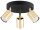 Deckenspot verstellbar Schwarz Gold Metall GU10 B:20 cm