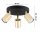 Deckenspot verstellbar Schwarz Gold Metall GU10 B:20 cm