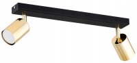 Deckenspot schwenkbar Metall Schwarz Gold GU10 L:40 cm