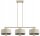 Pendelleuchte 3-flammig Beige Gold Metall E27 L:70 cm