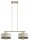 Pendelleuchte 2-flammig Beige Gold E27 L:50 cm Metall