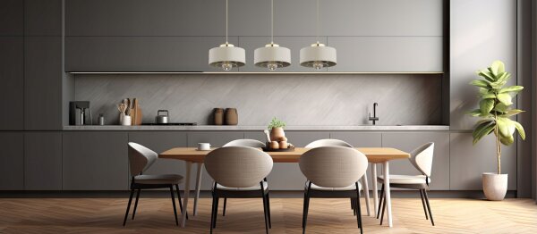 Pendelleuchte 3-flammig Beige Gold E27 B:30 cm Metall