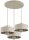 Pendelleuchte 3-flammig Beige Gold E27 B:30 cm Metall