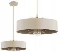 Pendelleuchte Beige Gold Metall E27 &Oslash;30 cm rund...
