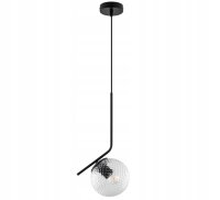 Pendelleuchte Glas Metall Schwarz Retro E27 B:15 cm