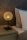 Tischlampe Glas Schirm Metall Schwarz E27 H:35 cm Retro